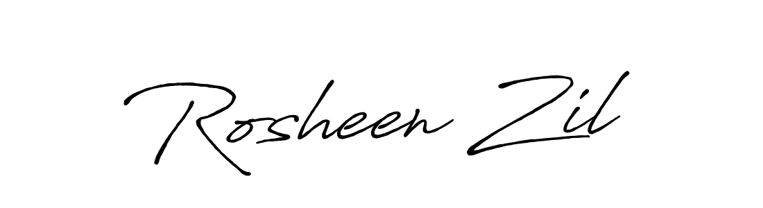 Use a signature maker to create a handwritten signature online. With this signature software, you can design (Antro_Vectra_Bolder) your own signature for name Rosheen Zil. Rosheen Zil signature style 7 images and pictures png