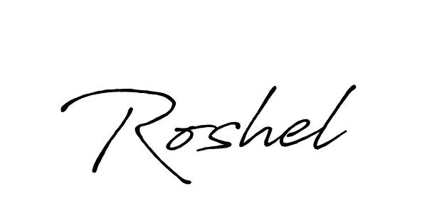 It looks lik you need a new signature style for name Roshel. Design unique handwritten (Antro_Vectra_Bolder) signature with our free signature maker in just a few clicks. Roshel signature style 7 images and pictures png