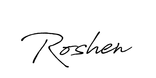 Create a beautiful signature design for name Roshen. With this signature (Antro_Vectra_Bolder) fonts, you can make a handwritten signature for free. Roshen signature style 7 images and pictures png
