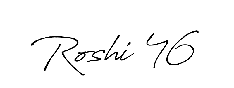 How to Draw Roshi 46 signature style? Antro_Vectra_Bolder is a latest design signature styles for name Roshi 46. Roshi 46 signature style 7 images and pictures png