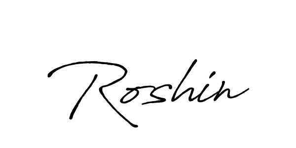 Use a signature maker to create a handwritten signature online. With this signature software, you can design (Antro_Vectra_Bolder) your own signature for name Roshin. Roshin signature style 7 images and pictures png