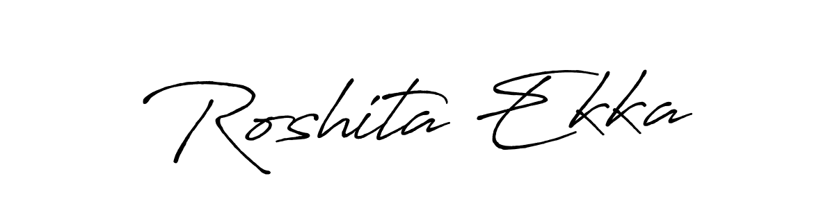 How to make Roshita Ekka signature? Antro_Vectra_Bolder is a professional autograph style. Create handwritten signature for Roshita Ekka name. Roshita Ekka signature style 7 images and pictures png
