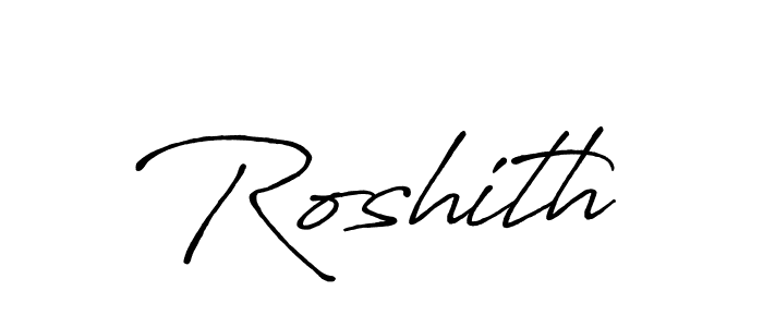 Also we have Roshith name is the best signature style. Create professional handwritten signature collection using Antro_Vectra_Bolder autograph style. Roshith signature style 7 images and pictures png