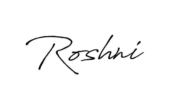 Roshni stylish signature style. Best Handwritten Sign (Antro_Vectra_Bolder) for my name. Handwritten Signature Collection Ideas for my name Roshni. Roshni signature style 7 images and pictures png