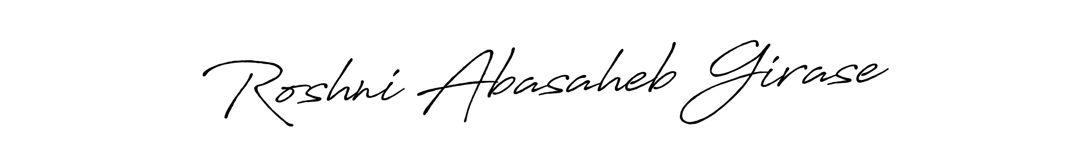Also You can easily find your signature by using the search form. We will create Roshni Abasaheb Girase name handwritten signature images for you free of cost using Antro_Vectra_Bolder sign style. Roshni Abasaheb Girase signature style 7 images and pictures png