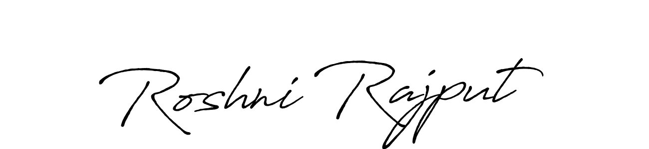 Roshni Rajput stylish signature style. Best Handwritten Sign (Antro_Vectra_Bolder) for my name. Handwritten Signature Collection Ideas for my name Roshni Rajput. Roshni Rajput signature style 7 images and pictures png