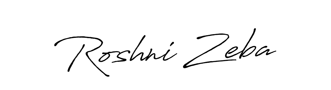 Also we have Roshni Zeba name is the best signature style. Create professional handwritten signature collection using Antro_Vectra_Bolder autograph style. Roshni Zeba signature style 7 images and pictures png