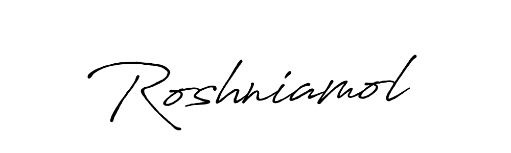 Also You can easily find your signature by using the search form. We will create Roshniamol name handwritten signature images for you free of cost using Antro_Vectra_Bolder sign style. Roshniamol signature style 7 images and pictures png