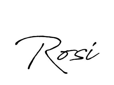You should practise on your own different ways (Antro_Vectra_Bolder) to write your name (Rosi) in signature. don't let someone else do it for you. Rosi signature style 7 images and pictures png