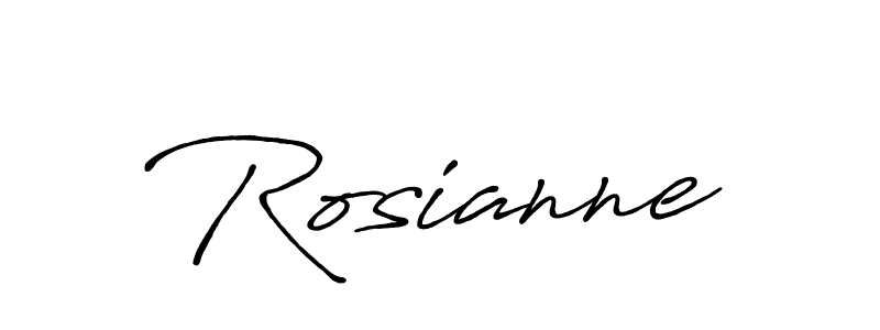 How to make Rosianne signature? Antro_Vectra_Bolder is a professional autograph style. Create handwritten signature for Rosianne name. Rosianne signature style 7 images and pictures png