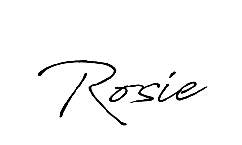 Create a beautiful signature design for name Rosie. With this signature (Antro_Vectra_Bolder) fonts, you can make a handwritten signature for free. Rosie signature style 7 images and pictures png