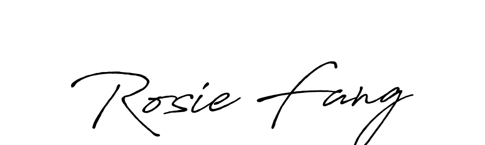 You should practise on your own different ways (Antro_Vectra_Bolder) to write your name (Rosie Fang) in signature. don't let someone else do it for you. Rosie Fang signature style 7 images and pictures png