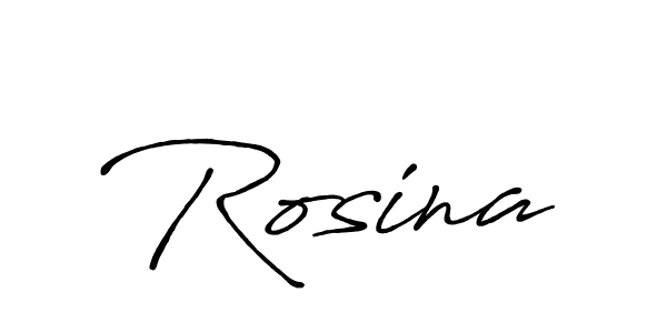 Design your own signature with our free online signature maker. With this signature software, you can create a handwritten (Antro_Vectra_Bolder) signature for name Rosina. Rosina signature style 7 images and pictures png