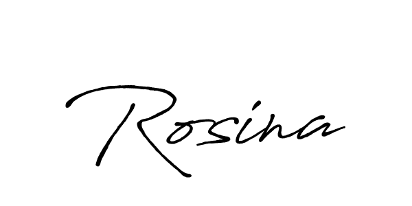 Make a beautiful signature design for name Rosina. With this signature (Antro_Vectra_Bolder) style, you can create a handwritten signature for free. Rosina signature style 7 images and pictures png