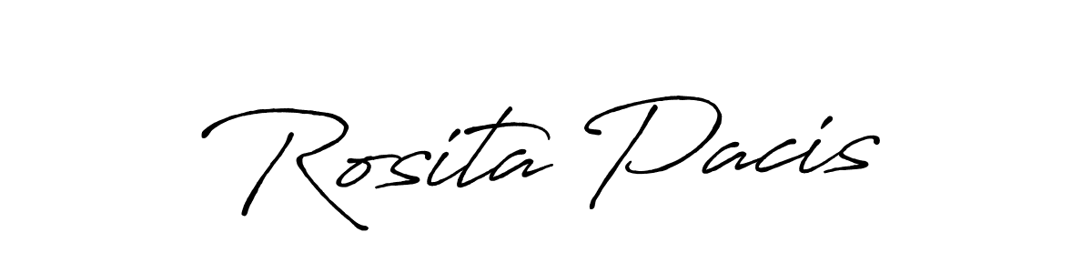 Design your own signature with our free online signature maker. With this signature software, you can create a handwritten (Antro_Vectra_Bolder) signature for name Rosita Pacis. Rosita Pacis signature style 7 images and pictures png