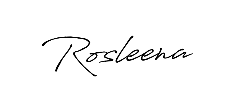 How to make Rosleena name signature. Use Antro_Vectra_Bolder style for creating short signs online. This is the latest handwritten sign. Rosleena signature style 7 images and pictures png