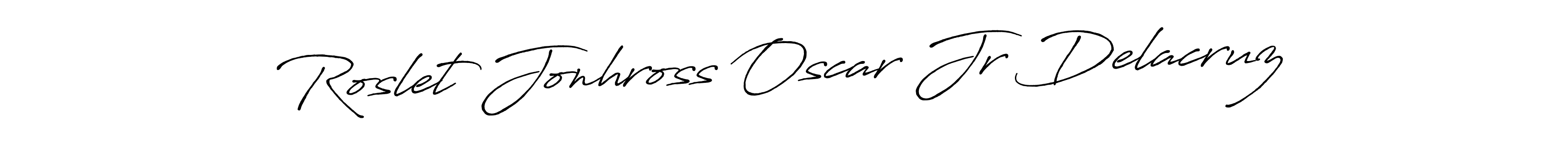 How to make Roslet Jonhross Oscar Jr Delacruz signature? Antro_Vectra_Bolder is a professional autograph style. Create handwritten signature for Roslet Jonhross Oscar Jr Delacruz name. Roslet Jonhross Oscar Jr Delacruz signature style 7 images and pictures png