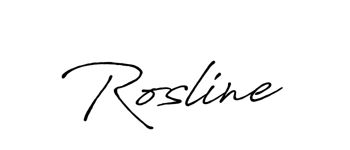 How to make Rosline signature? Antro_Vectra_Bolder is a professional autograph style. Create handwritten signature for Rosline name. Rosline signature style 7 images and pictures png