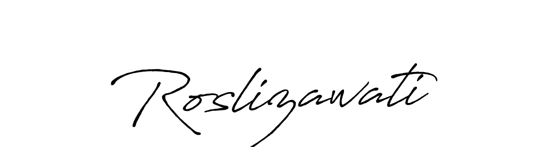 How to make Roslizawati signature? Antro_Vectra_Bolder is a professional autograph style. Create handwritten signature for Roslizawati name. Roslizawati signature style 7 images and pictures png