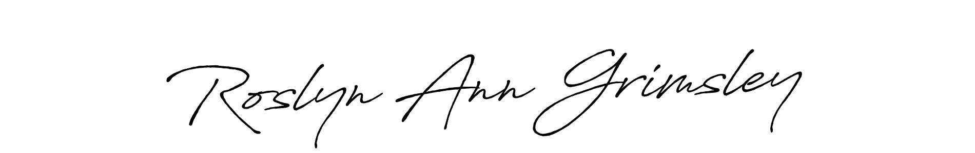 Similarly Antro_Vectra_Bolder is the best handwritten signature design. Signature creator online .You can use it as an online autograph creator for name Roslyn Ann Grimsley. Roslyn Ann Grimsley signature style 7 images and pictures png