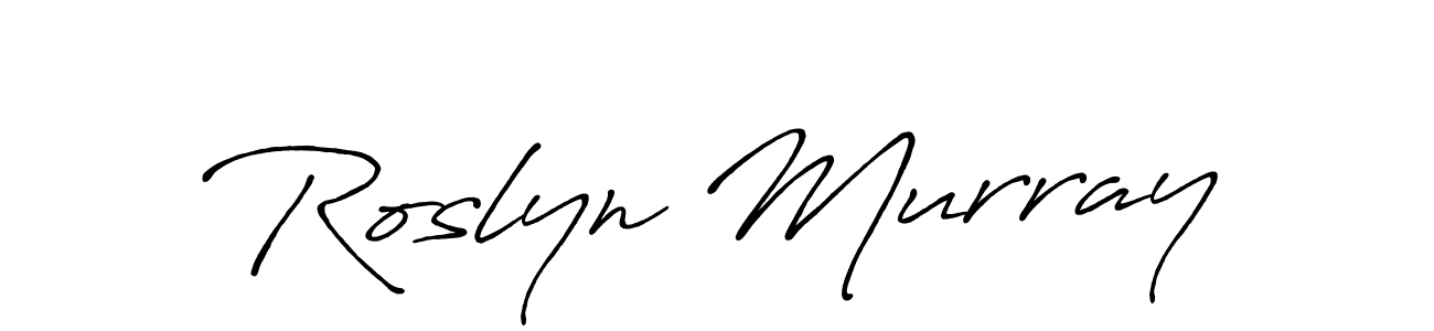 How to make Roslyn Murray name signature. Use Antro_Vectra_Bolder style for creating short signs online. This is the latest handwritten sign. Roslyn Murray signature style 7 images and pictures png