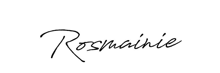 Also You can easily find your signature by using the search form. We will create Rosmainie name handwritten signature images for you free of cost using Antro_Vectra_Bolder sign style. Rosmainie signature style 7 images and pictures png