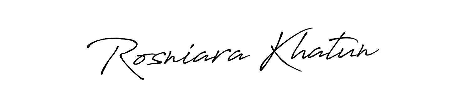 Create a beautiful signature design for name Rosniara Khatun. With this signature (Antro_Vectra_Bolder) fonts, you can make a handwritten signature for free. Rosniara Khatun signature style 7 images and pictures png