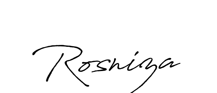 How to make Rosniza signature? Antro_Vectra_Bolder is a professional autograph style. Create handwritten signature for Rosniza name. Rosniza signature style 7 images and pictures png