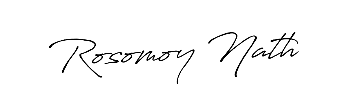 Use a signature maker to create a handwritten signature online. With this signature software, you can design (Antro_Vectra_Bolder) your own signature for name Rosomoy Nath. Rosomoy Nath signature style 7 images and pictures png