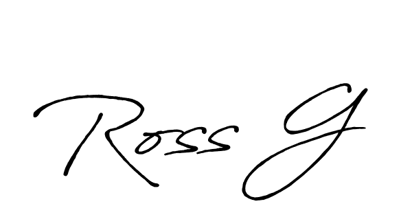 The best way (Antro_Vectra_Bolder) to make a short signature is to pick only two or three words in your name. The name Ross G include a total of six letters. For converting this name. Ross G signature style 7 images and pictures png