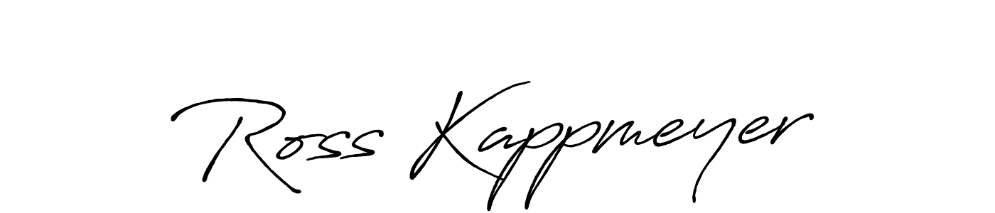 The best way (Antro_Vectra_Bolder) to make a short signature is to pick only two or three words in your name. The name Ross Kappmeyer include a total of six letters. For converting this name. Ross Kappmeyer signature style 7 images and pictures png