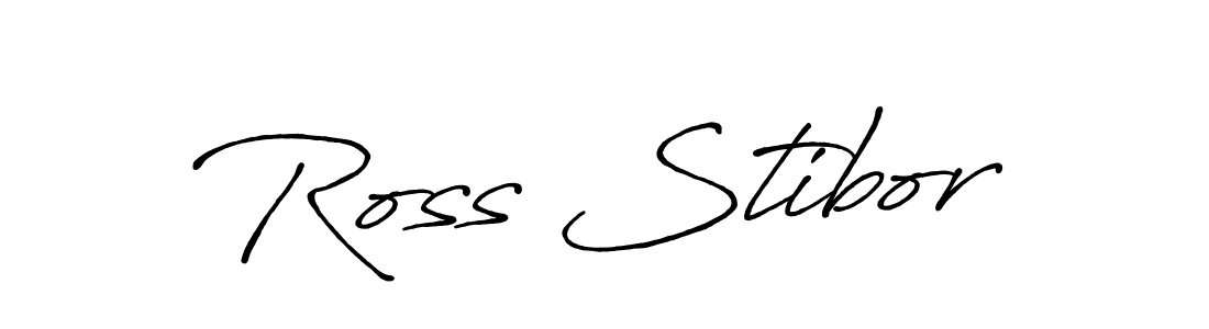 Use a signature maker to create a handwritten signature online. With this signature software, you can design (Antro_Vectra_Bolder) your own signature for name Ross Stibor. Ross Stibor signature style 7 images and pictures png