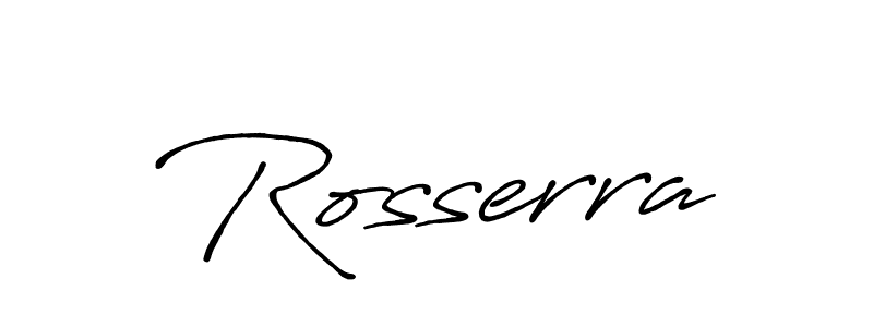 Use a signature maker to create a handwritten signature online. With this signature software, you can design (Antro_Vectra_Bolder) your own signature for name Rosserra. Rosserra signature style 7 images and pictures png