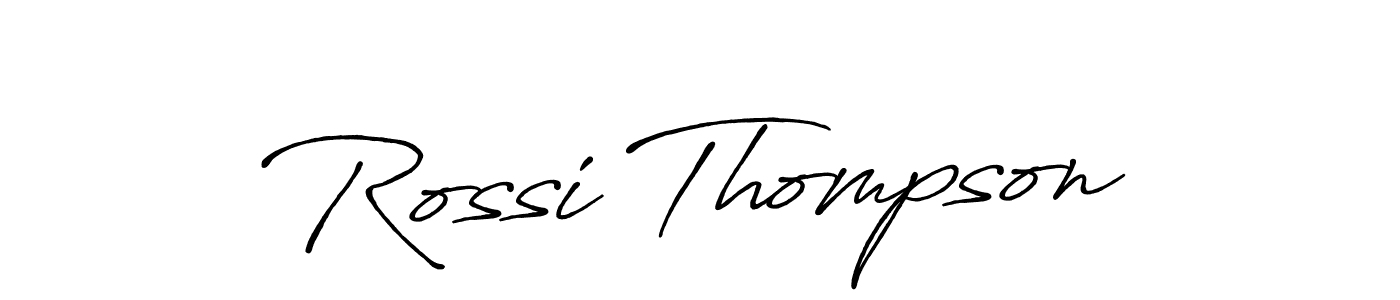 Design your own signature with our free online signature maker. With this signature software, you can create a handwritten (Antro_Vectra_Bolder) signature for name Rossi Thompson. Rossi Thompson signature style 7 images and pictures png