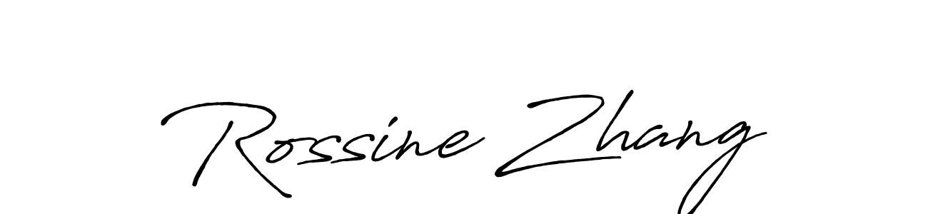 How to make Rossine Zhang name signature. Use Antro_Vectra_Bolder style for creating short signs online. This is the latest handwritten sign. Rossine Zhang signature style 7 images and pictures png