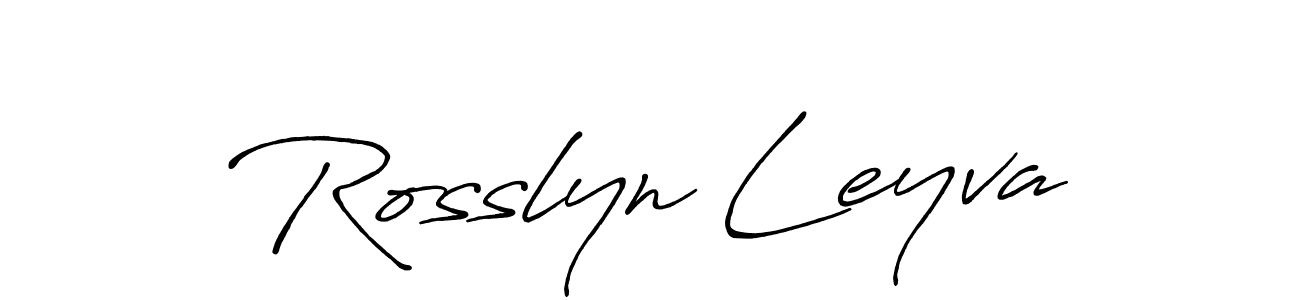 How to make Rosslyn Leyva name signature. Use Antro_Vectra_Bolder style for creating short signs online. This is the latest handwritten sign. Rosslyn Leyva signature style 7 images and pictures png