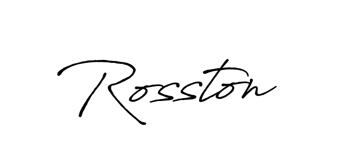 Rosston stylish signature style. Best Handwritten Sign (Antro_Vectra_Bolder) for my name. Handwritten Signature Collection Ideas for my name Rosston. Rosston signature style 7 images and pictures png