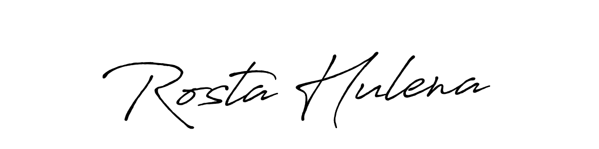 Use a signature maker to create a handwritten signature online. With this signature software, you can design (Antro_Vectra_Bolder) your own signature for name Rosta Hulena. Rosta Hulena signature style 7 images and pictures png