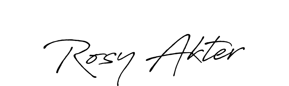 Design your own signature with our free online signature maker. With this signature software, you can create a handwritten (Antro_Vectra_Bolder) signature for name Rosy Akter. Rosy Akter signature style 7 images and pictures png