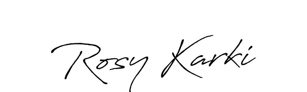 Antro_Vectra_Bolder is a professional signature style that is perfect for those who want to add a touch of class to their signature. It is also a great choice for those who want to make their signature more unique. Get Rosy Karki name to fancy signature for free. Rosy Karki signature style 7 images and pictures png