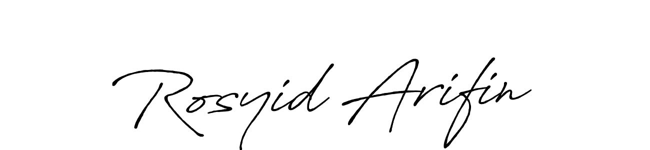 Use a signature maker to create a handwritten signature online. With this signature software, you can design (Antro_Vectra_Bolder) your own signature for name Rosyid Arifin. Rosyid Arifin signature style 7 images and pictures png