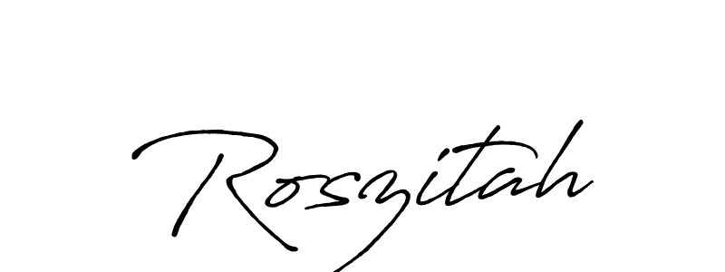 Antro_Vectra_Bolder is a professional signature style that is perfect for those who want to add a touch of class to their signature. It is also a great choice for those who want to make their signature more unique. Get Roszitah name to fancy signature for free. Roszitah signature style 7 images and pictures png