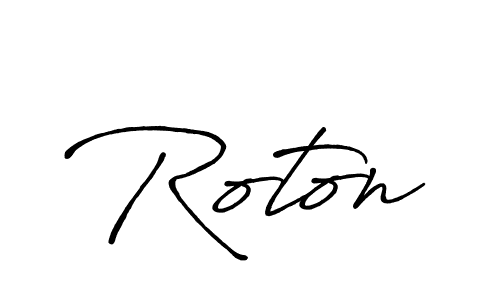 The best way (Antro_Vectra_Bolder) to make a short signature is to pick only two or three words in your name. The name Roton include a total of six letters. For converting this name. Roton signature style 7 images and pictures png
