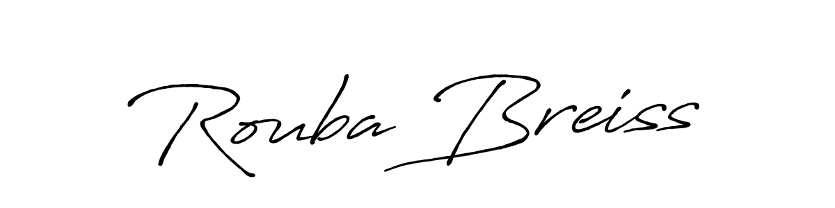 Use a signature maker to create a handwritten signature online. With this signature software, you can design (Antro_Vectra_Bolder) your own signature for name Rouba Breiss. Rouba Breiss signature style 7 images and pictures png