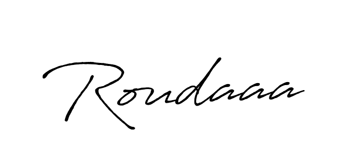 Design your own signature with our free online signature maker. With this signature software, you can create a handwritten (Antro_Vectra_Bolder) signature for name Roudaaa. Roudaaa signature style 7 images and pictures png