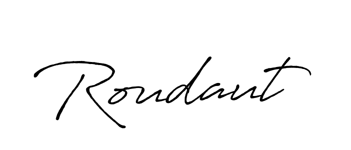 Use a signature maker to create a handwritten signature online. With this signature software, you can design (Antro_Vectra_Bolder) your own signature for name Roudaut. Roudaut signature style 7 images and pictures png