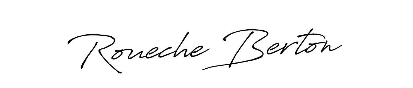 Make a beautiful signature design for name Roueche Berton. With this signature (Antro_Vectra_Bolder) style, you can create a handwritten signature for free. Roueche Berton signature style 7 images and pictures png