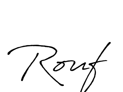 Make a beautiful signature design for name Rouf. With this signature (Antro_Vectra_Bolder) style, you can create a handwritten signature for free. Rouf signature style 7 images and pictures png