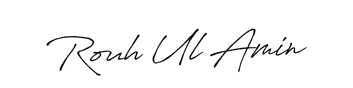 if you are searching for the best signature style for your name Rouh Ul Amin. so please give up your signature search. here we have designed multiple signature styles  using Antro_Vectra_Bolder. Rouh Ul Amin signature style 7 images and pictures png