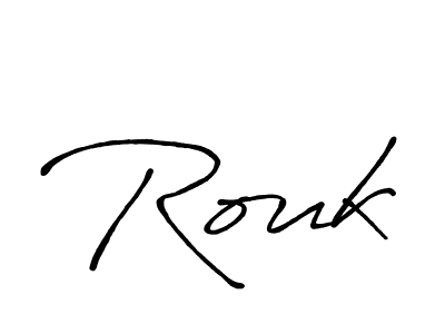 Make a beautiful signature design for name Rouk. Use this online signature maker to create a handwritten signature for free. Rouk signature style 7 images and pictures png